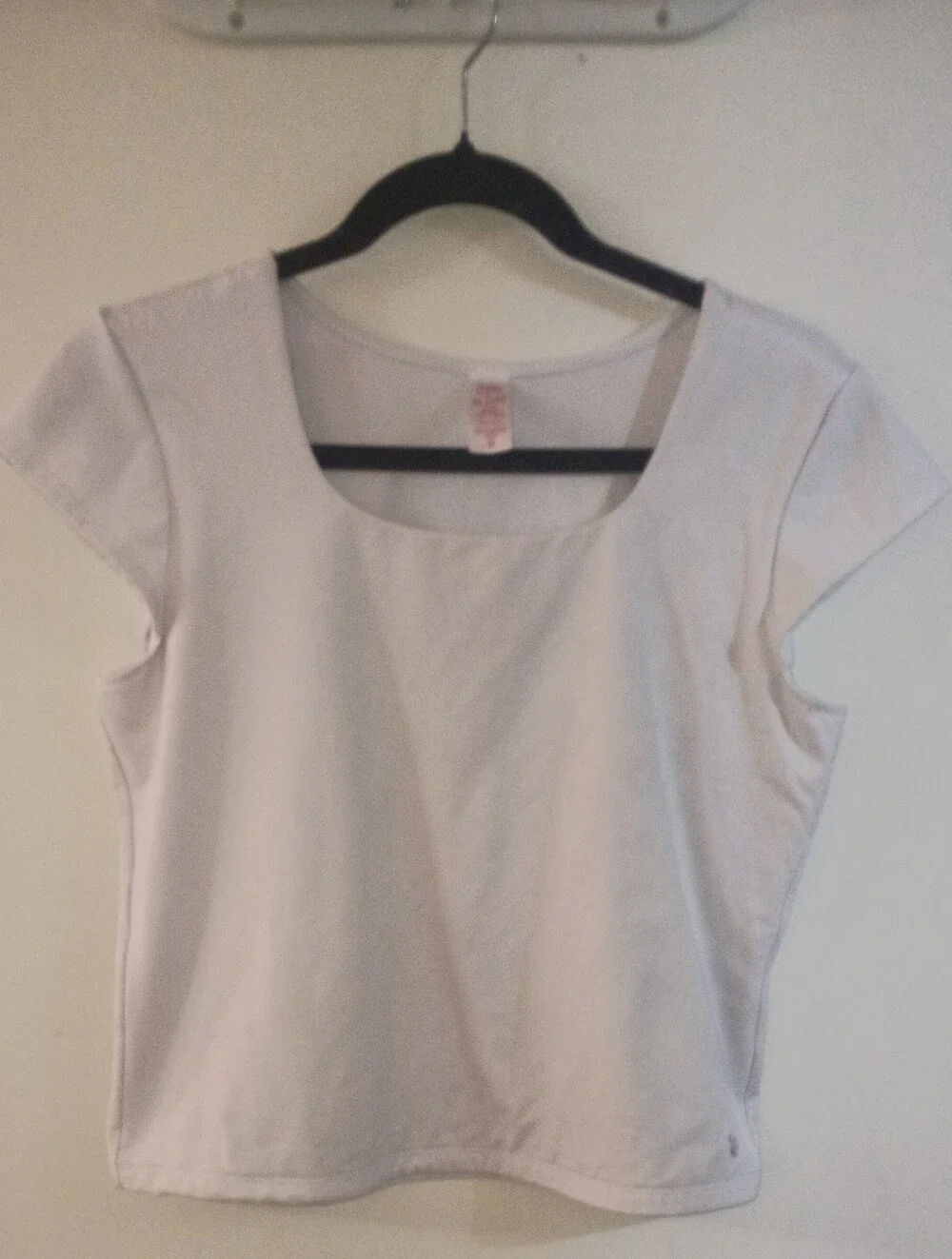 Justice White Cap Sleeve Scoop Neck Fitted Crop Top | Girls XL Plus (16P/18P)